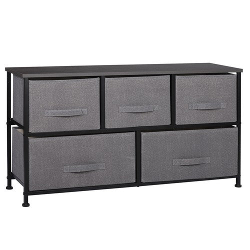 Segawe Drawer Dressers for Bedroom Closet Storage Organizer W/Metal Frame Graphite Grey