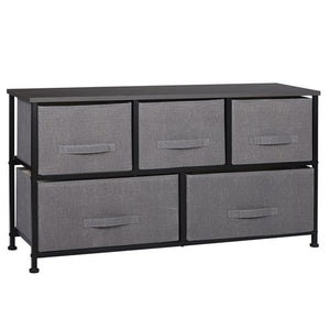 Segawe Drawer Dressers for Bedroom Closet Storage Organizer W/Metal Frame Graphite Grey