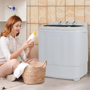 Segawe Compact Mini Twin Tub Washing Machine Portable 13lbs Laundry Washer and Dryer
