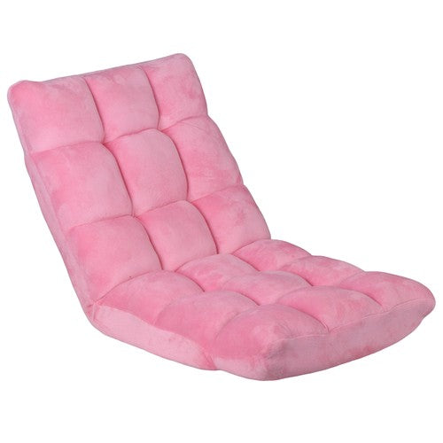 Segawe Adjustable Floor Chair Comfy Cushions Gaming Sofa Chiar Seat w/Back Support Pink
