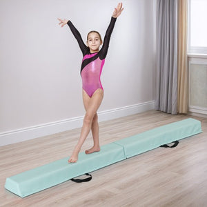 Segawe 6' Green Balance Beam Extra Firm Vinyl Folding Gymnastics Beam W Handle For Home