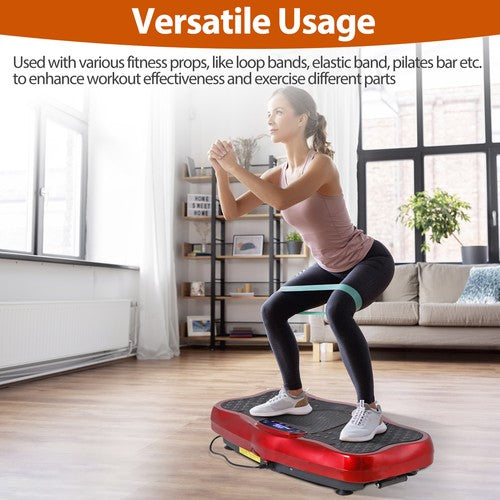 Segawe Vibration Plate Exercise Training Machine Full Body Shake Vibration Platform Red