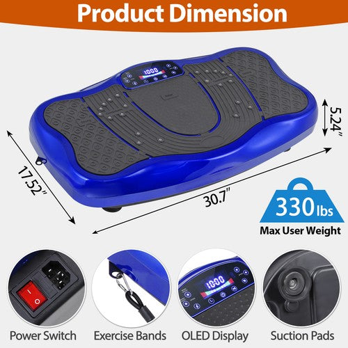 Segawe Waver Vibration Plate Exercise Machine Whole Body Fitness Vibrate Platform Blue
