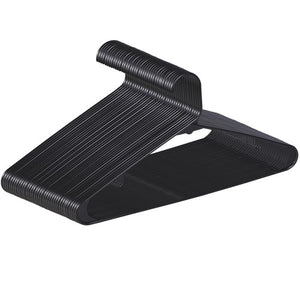 Segawe 100PCS Non-Slip Clothes Hangers Durable Plastic Hangers for Skirt Suit Black