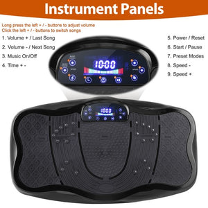 Segawe Waver Vibration Plate Exercise Machine Whole Body Fitness Vibrat Platform Black