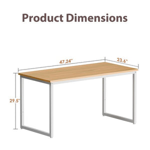 Segawe 47" Modern Laptop Computer Desk Study Working Table Home Office Desk Wood