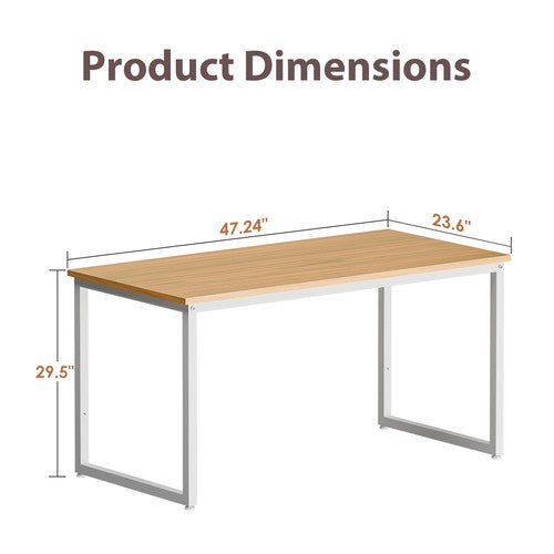 Segawe 47" Modern Laptop Computer Desk Study Working Table Home Office Desk Wood