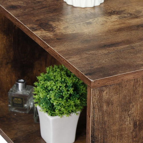 Segawe Durable Coffee Table End Storage Stand Living Room with Open Storage Shelf