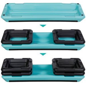 Segawe 43'' Exercise Aerobic Step Platform Adjustable Fitness Stepper w/4 Risers Green