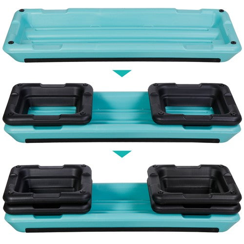 Segawe 43'' Exercise Aerobic Step Platform Adjustable Fitness Stepper w/4 Risers Green