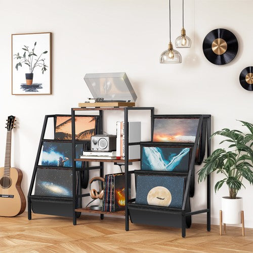 Segawe Vinyl Record Stand Stylish Record Player Holder & LP Storage Display Living Room