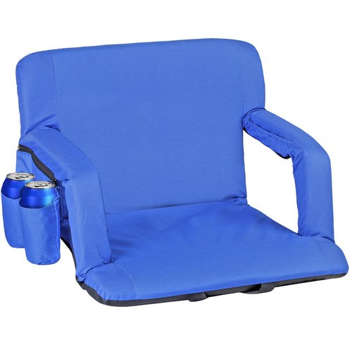 Segawe Extra Wide Stadium Seats for Bleachers with Back Support 600D Waterproof Blue