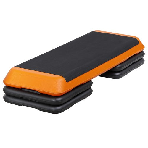 Segawe 43'' Exercise Aerobic Step Platform Adjustable Fitness Stepper w/4 Risers Orange