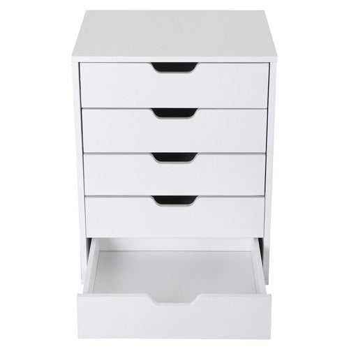 Segawe 5 Drawers Dresser Storage Tower Organizer Unit for Bedroom Closet Entryway White
