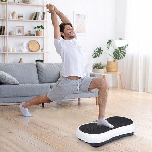 Segawe Vibration Plate Fitness Platform Exercise Machine Vibrating Full Body Slim White