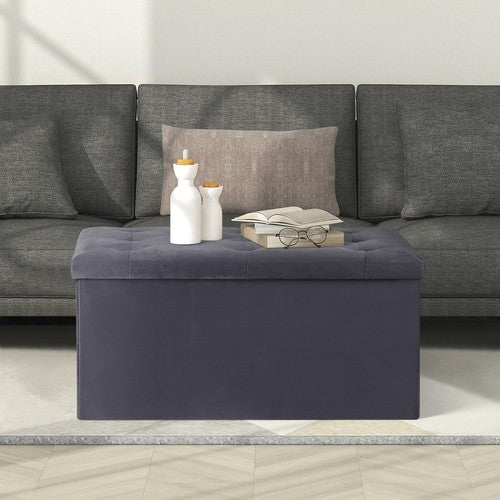 Segawe Folding Storage Ottoman Shoes Bench Rectangular Storage Bench Entryway Bedroom