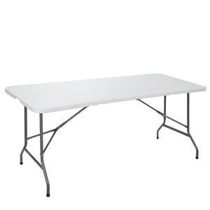 Segawe 6Ft Plastic Folding Table Portable Fold-in-Half Picnic Utility Table with Handle
