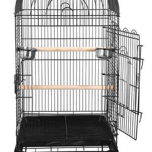 Segawe 64" Rolling Bird Cage w/Open Play Top for Small Parrot Cockatiel Parakeet Home