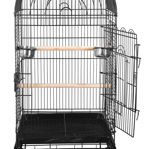 Segawe 64" Rolling Bird Cage w/Open Play Top for Small Parrot Cockatiel Parakeet Home