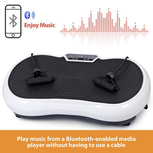 Segawe Vibration Plate Fitness Platform Exercise Machine Vibrating Full Body Slim White