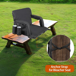 Segawe 25" Wide Stadium Seat for Bleachers with Back Support Waterproof Stadium Chair