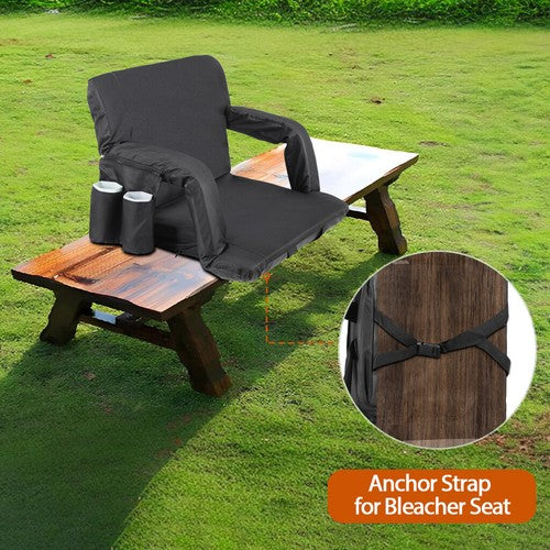 Segawe 25" Wide Stadium Seat for Bleachers with Back Support Waterproof Stadium Chair