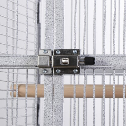 Segawe 61" Large Bird Cage Playtop Parrot Cage Cockatiel Cockatoo w/Rolling Stand White