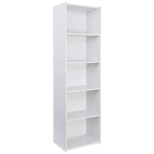 Segawe 5 Tier Bookcase Bookshelf Wood Cube Storage Shelf Display Stand for Living Room