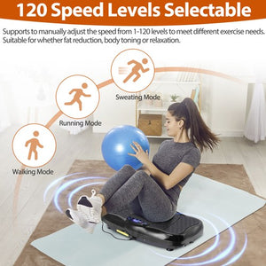 Segawe Waver Vibration Plate Exercise Machine Whole Body Fitness Vibrat Platform Black