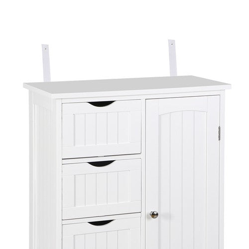 Segawe Wooden Floor Cabinet Side Storage Organizer Bathroom Furniture Home w/4 Drawers