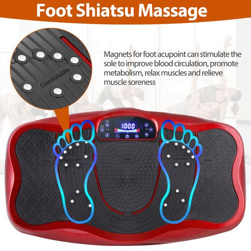 Segawe Vibration Plate Exercise Training Machine Full Body Shake Vibration Platform Red