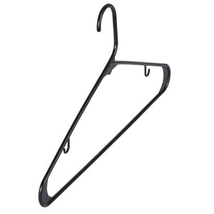 Segawe 100PCS Non-Slip Clothes Hangers Durable Plastic Hangers for Skirt Suit Black