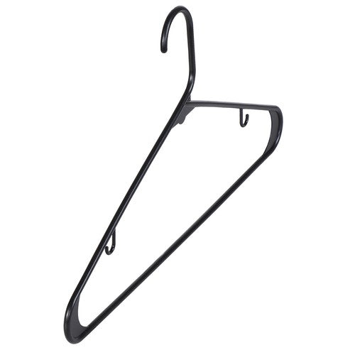 Segawe 100PCS Non-Slip Clothes Hangers Durable Plastic Hangers for Skirt Suit Black