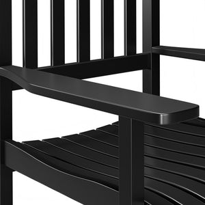 Segawe Outdoor Rocking Chair High Back Porch Rocker Chair for Lawn Garden Indoor Black
