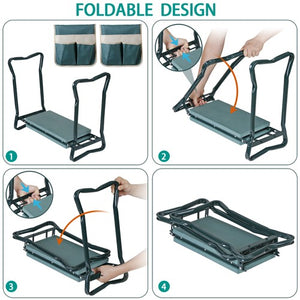 Segawe Upgraded Garden Kneeler and Seat with Thicken & Widen Soft Kneeling Pad Foldable