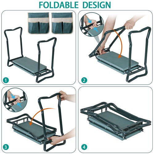 Segawe Upgraded Garden Kneeler and Seat with Thicken & Widen Soft Kneeling Pad Foldable