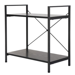 Segawe Solid Double Bookcase Short Frame Wood Bookshelf Display Rack Small Place Cozy