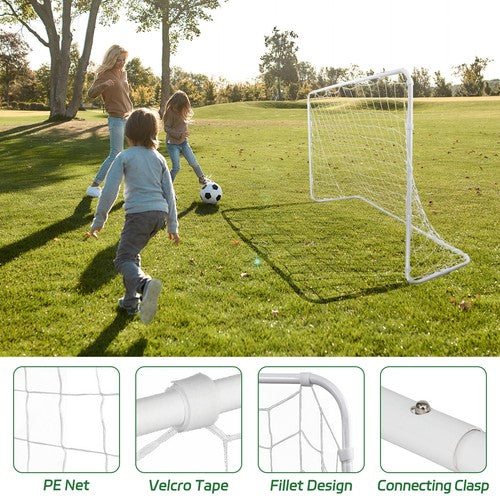 Segawe 6x4 FT Portable Youth Size Strong Steel Frame Soccer Goal Football Net Outdoor