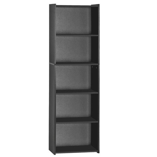 Segawe 5-Tier BookShelf with Open Storage Shelf Storage Rack for Bedroom Display Black