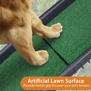 Segawe 61" Folding Dog Ramp for Cars Trucks SUVs Pet Ramps Non-Slip Stairs Step Ladder