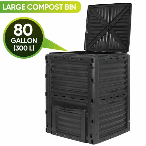 Segawe 80 Gallon Garden Composter Bin Outdoor Fast Creation of Fertile Soil Compost Bin