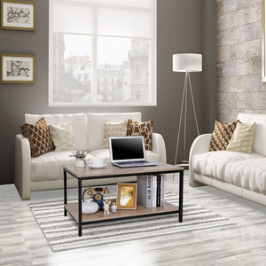 Segawe Durable Coffee Table w/Storage Shelf Cozy Coffee Table Home Use Tea Table