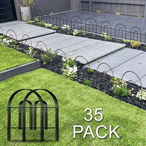 Segawe 50' X 18" Garden Border Fence 35 PCS  Folding Fence Pannel Animal Barrier Metal