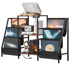 Segawe Vinyl Record Stand Stylish Record Player Holder & LP Storage Display Living Room