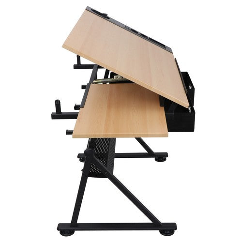 Segawe Drafting Desk Drawing Table Adjustable with Stool Arts & Crafts Creative Center