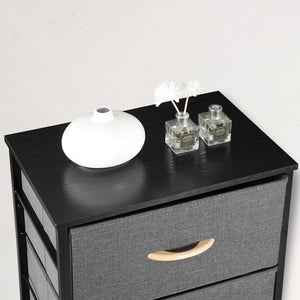 Segawe 36" Fabric Dresser Storage w/4 Drawer Tower Organizer Unit for Bedroom Dary Grey