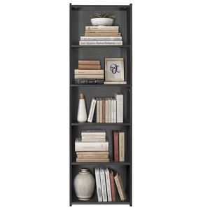 Segawe 5-Tier BookShelf with Open Storage Shelf Storage Rack for Bedroom Display Black