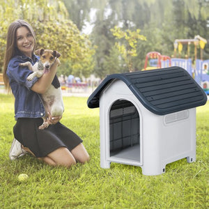 Segawe 30" Dog House In/Outdoor Ventilate Waterproof Puppy Shelter Adjustable Skylight