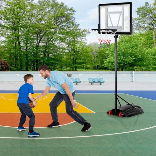 Segawe Portable Basketball Hoop Outdoor Goals System Adjustable w/PVC Backboard Wheels