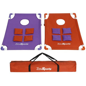 Segawe Collapsible Portable CornHole Toss Game Set With 8 Cornhole Bean Bags (3 x 2FT)